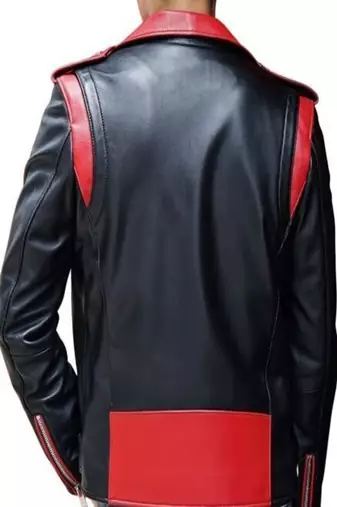 men's black lambskin leather biker jacket classic moto zip style exclusive luxury
