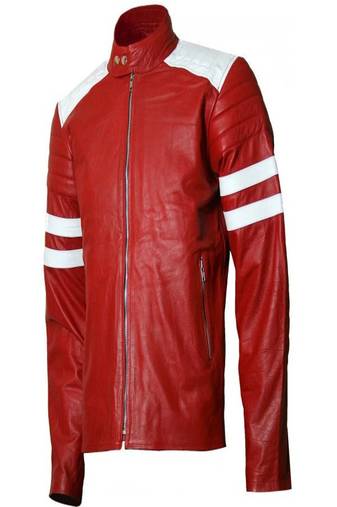 men's white lambskin leather biker jacket classic moto zip style distinctive