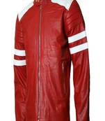 men's white lambskin leather biker jacket classic moto zip style distinctive