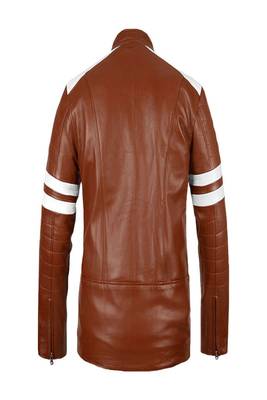 men's white lambskin leather biker jacket classic moto zip style luxury 2