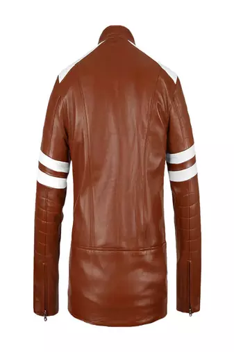 men's white lambskin leather biker jacket classic moto zip style luxury