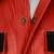 Men’s red  & black lambskin leather jacket  button pocket café racer biker  style