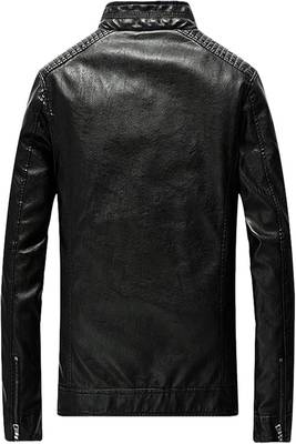 men's black lambskin leather biker jacket quilted shoulder detailing exclusive 4