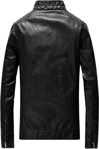 men's black lambskin leather biker jacket quilted shoulder detailing exclusive