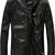 Men’s black genuine lambskin leather jacket muiltipal cross zip & quilted shoulder moto biker  style