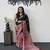 Black Color Heavy Mirror Work  Satin Silk  Saree