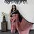 Black Color Heavy Mirror Work  Satin Silk  Saree
