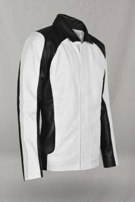 men's white lambskin leather biker jacket classic moto zip style elite 1