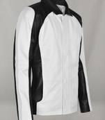 men's white lambskin leather biker jacket classic moto zip style elite