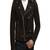 men's black genuine lambskin leather jacket biker multiple zip & button style