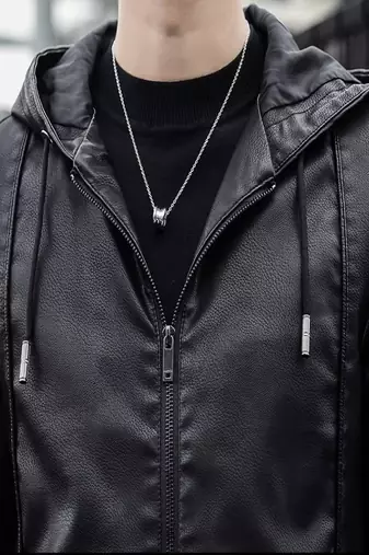 men's black lambskin leather bomber jacket ribbed cuffs and waist modern