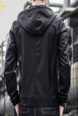 men's black lambskin leather bomber jacket ribbed cuffs and waist modern 3