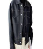 men's black lambskin leather trucker jacket rugged trucker style exclusive