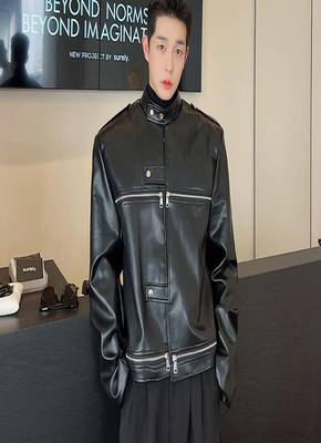 men's black lambskin leather biker jacket classic moto zip style exclusive unique 2
