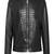 men's croc design black genuine lambskin leather jacket biker zip & café racer style