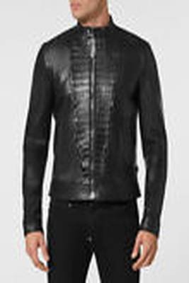 men's black lambskin leather biker jacket classic moto zip style exclusive special 2