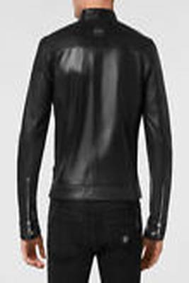 men's black lambskin leather biker jacket classic moto zip style exclusive special 3