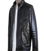 men's black lambskin leather biker jacket classic moto zip style exclusive high quality