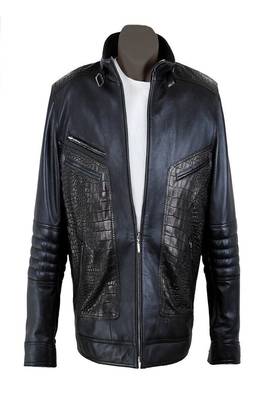 men's black lambskin leather biker jacket classic moto zip style exclusive high quality 3