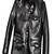 men's black genuine lambskin leather jacket button biker style