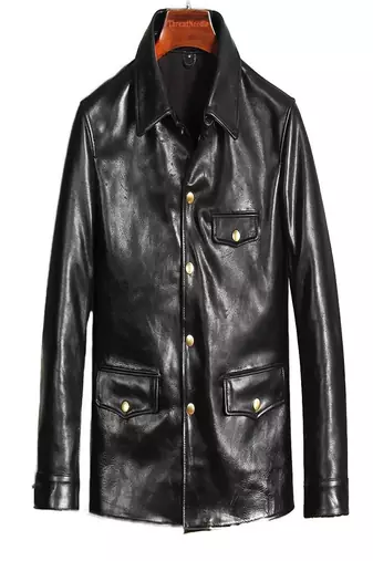 men's black lambskin leather biker jacket classic moto zip style exclusive fine