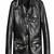 men's black genuine lambskin leather jacket button biker style
