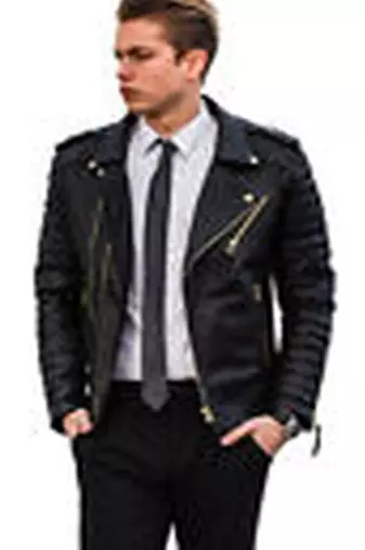 men's black lambskin leather biker jacket premium quilted design superior