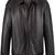 men's dark brown genuine lambskin leather jacket simple style