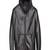 men's black hoodie genuine lambskin leather jacket zipper biker style