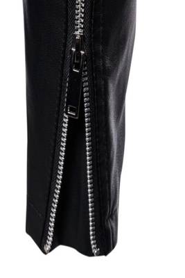 men's black genuine lambskin leather jacket ziper & café racer biker style 2