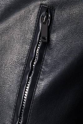 men's black genuine lambskin leather jacket ziper & café racer biker style 3