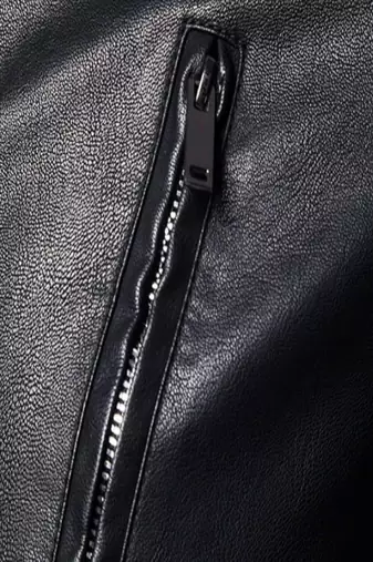 men's black genuine lambskin leather jacket ziper & café racer biker style