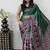 Green Color Heavy Mirror Work  Satin Silk  Saree