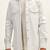 Men's off white suede genuine lambskin leather shirt -koren streetwear  style