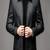 men's simple black genuine lambskin leather jacket zipper style