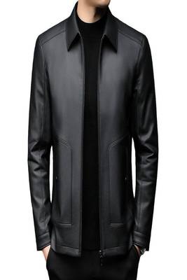 men's black lambskin leather jacket classic zip up style exclusive original 4