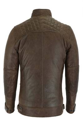 men's dark brown lambskin leather biker jacket classic moto zip premium 3