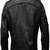 men's black genuine lambskin leather jacket ziper & café racer  quilted hand biker style