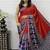 Red Color Heavy Mirror Work  Satin Silk  Saree