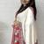 White Color Heavy Mirror Work  Satin Silk  Saree