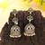 Pista green color american diamond earrings