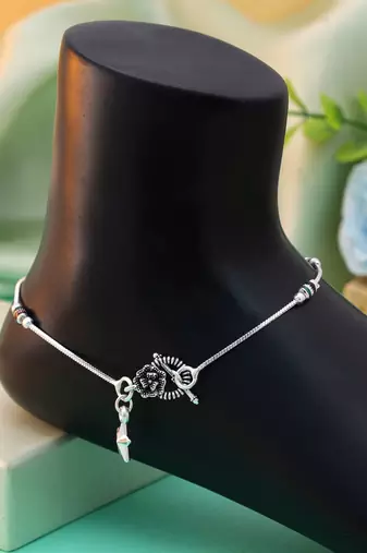 Multi color oxidised anklet