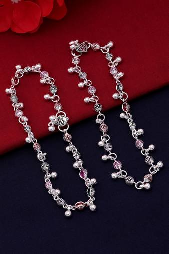 Multi color oxidised anklet