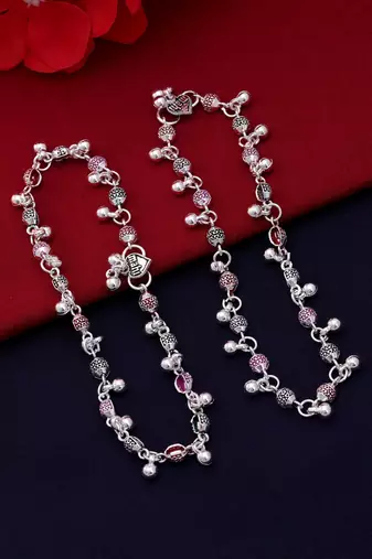 Multi color oxidised anklet