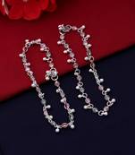 Multi color oxidised anklet