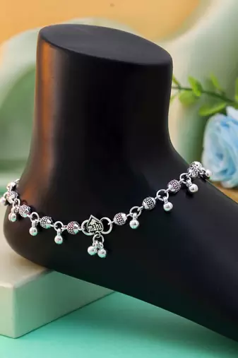 Multi color oxidised anklet