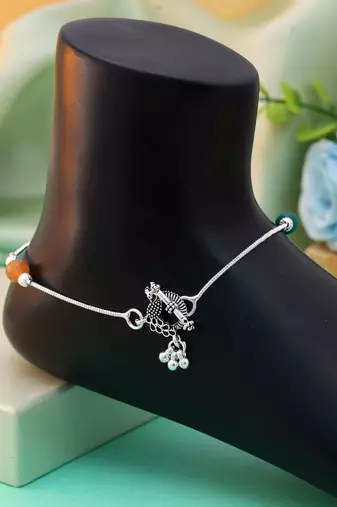 Multi color oxidised anklet