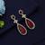 Maroon color kundan earrings
