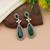 Green color kundan earrings