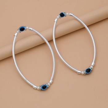Blue color oxidised anklet 1